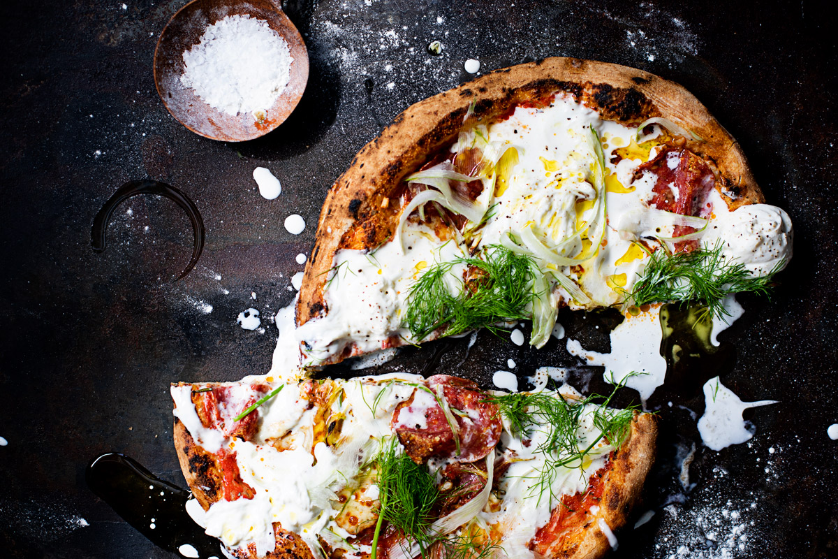 Salami,-fennel-and-stracciatella-pizza