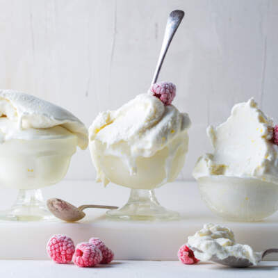 Salted lemon-and-coconut ice cream