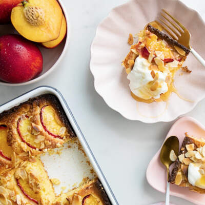 Nectarine-and-almond snacking cake