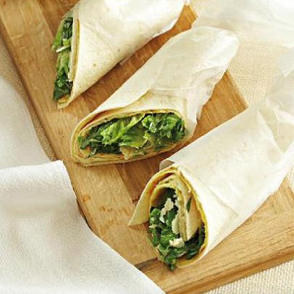 Caesar-style-salad-wraps