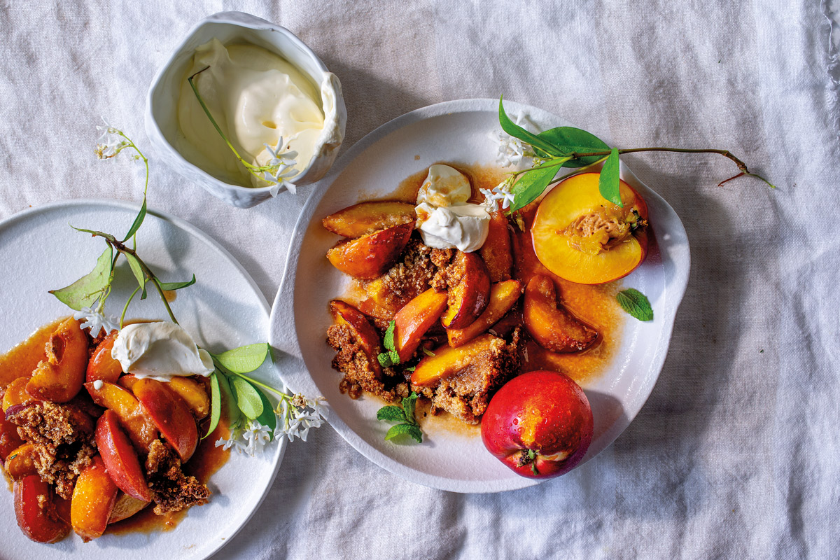 Nectarine-almond-crumble