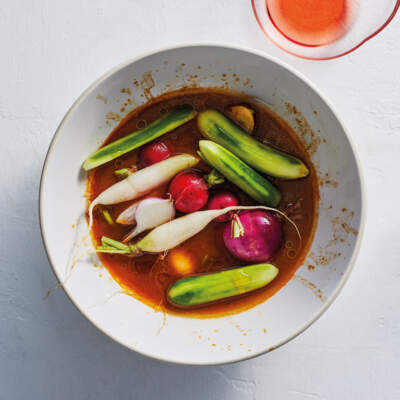 Tamarind pickled cucumbers