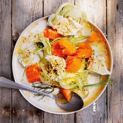 Fennel, ClemenGold and fior di latte salad