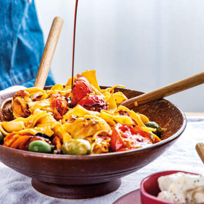 Roast pepper-and-tomato pasta