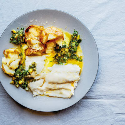 White fish with lemon salsa