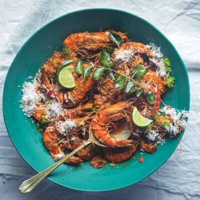 Coconut prawn curry