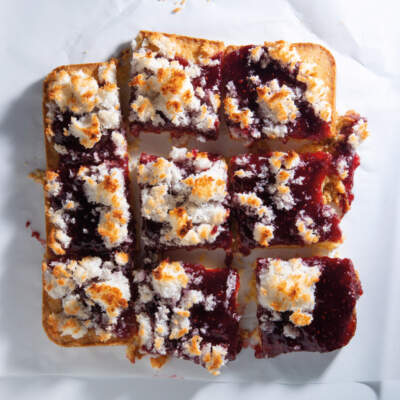 Coconut-and-jam shortbread