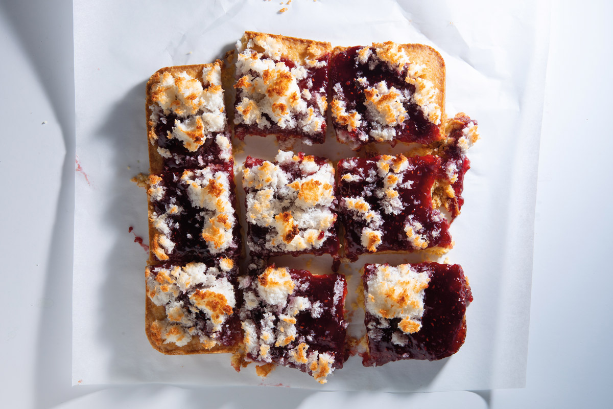 Coconut-and-jam-shortbread