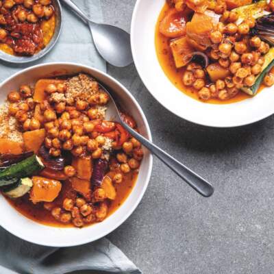 Moroccan roast veggies with chickpeas