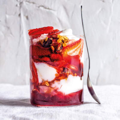 Strawberry-coconut fool