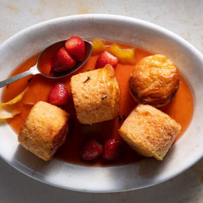 Neapolitan rum baba cakes