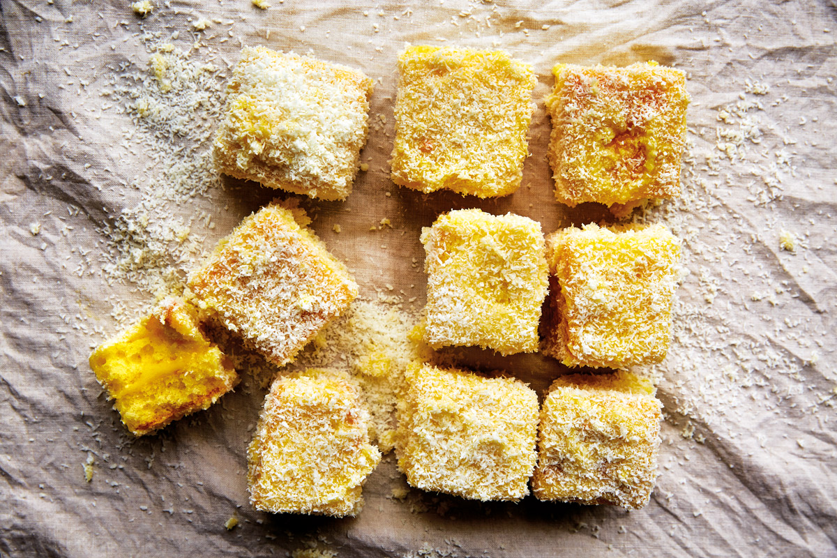 Lemon-and-lime lamingtons