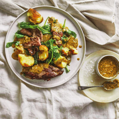 Chuck steaks with  café de Paris butter