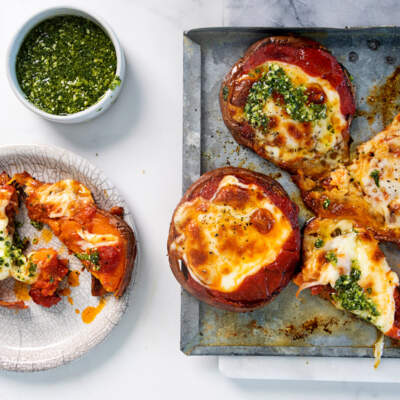 Sweet potato pizzas