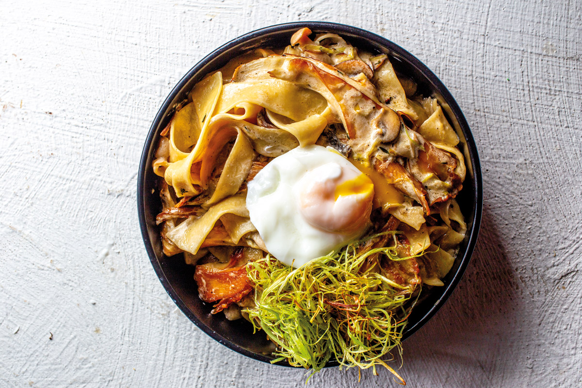 Creamy mushroom pasta