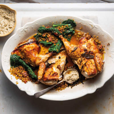 Verjuice-roasted chicken