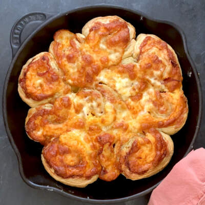 Cheese-and-ham pinwheels