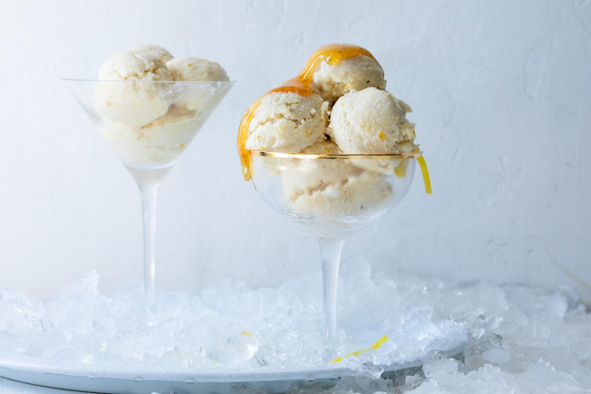 Roasted Pineapple and coconut Vegan Ice cream