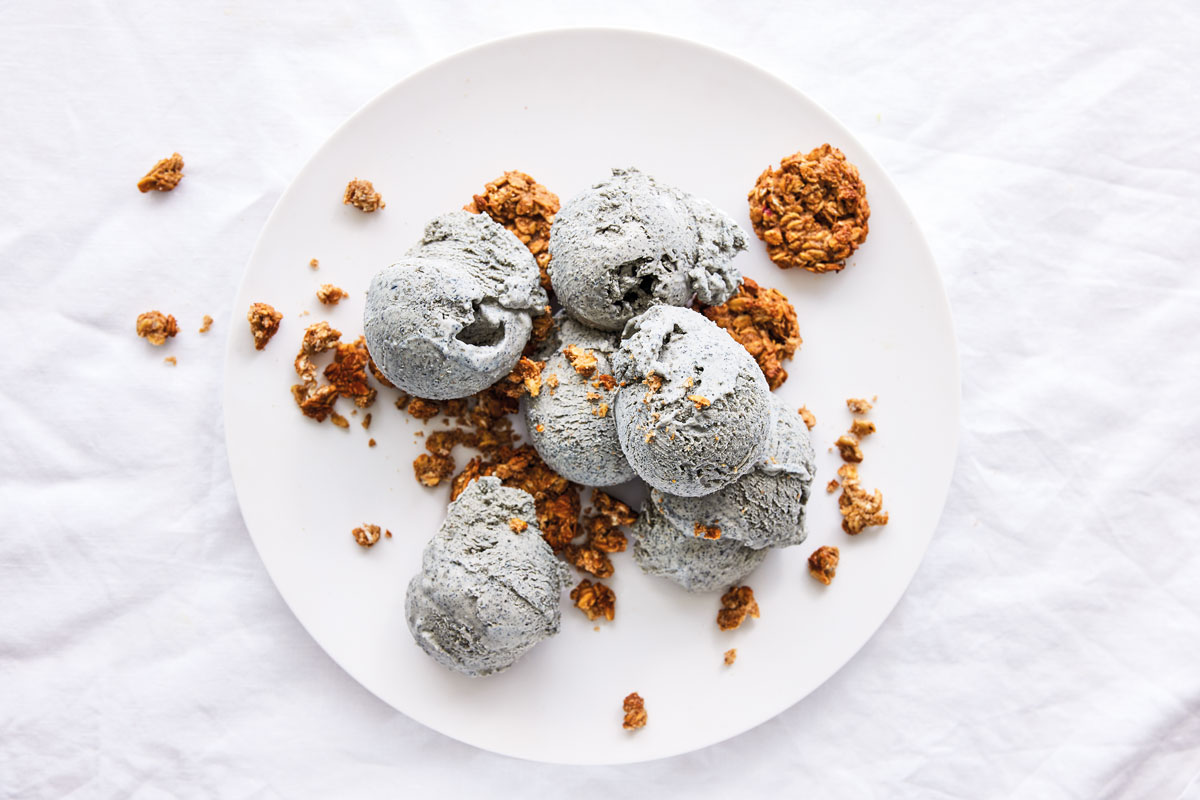 NO-CHURN BLACK SESAME ICE CREAM