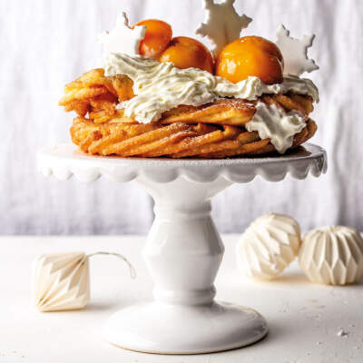 Giant churro funnel cake