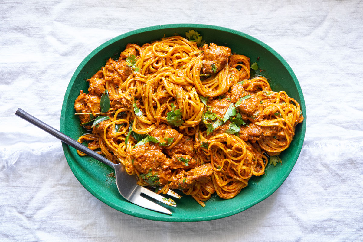 butter chicken noodles