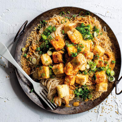 Crispy tofu noodles