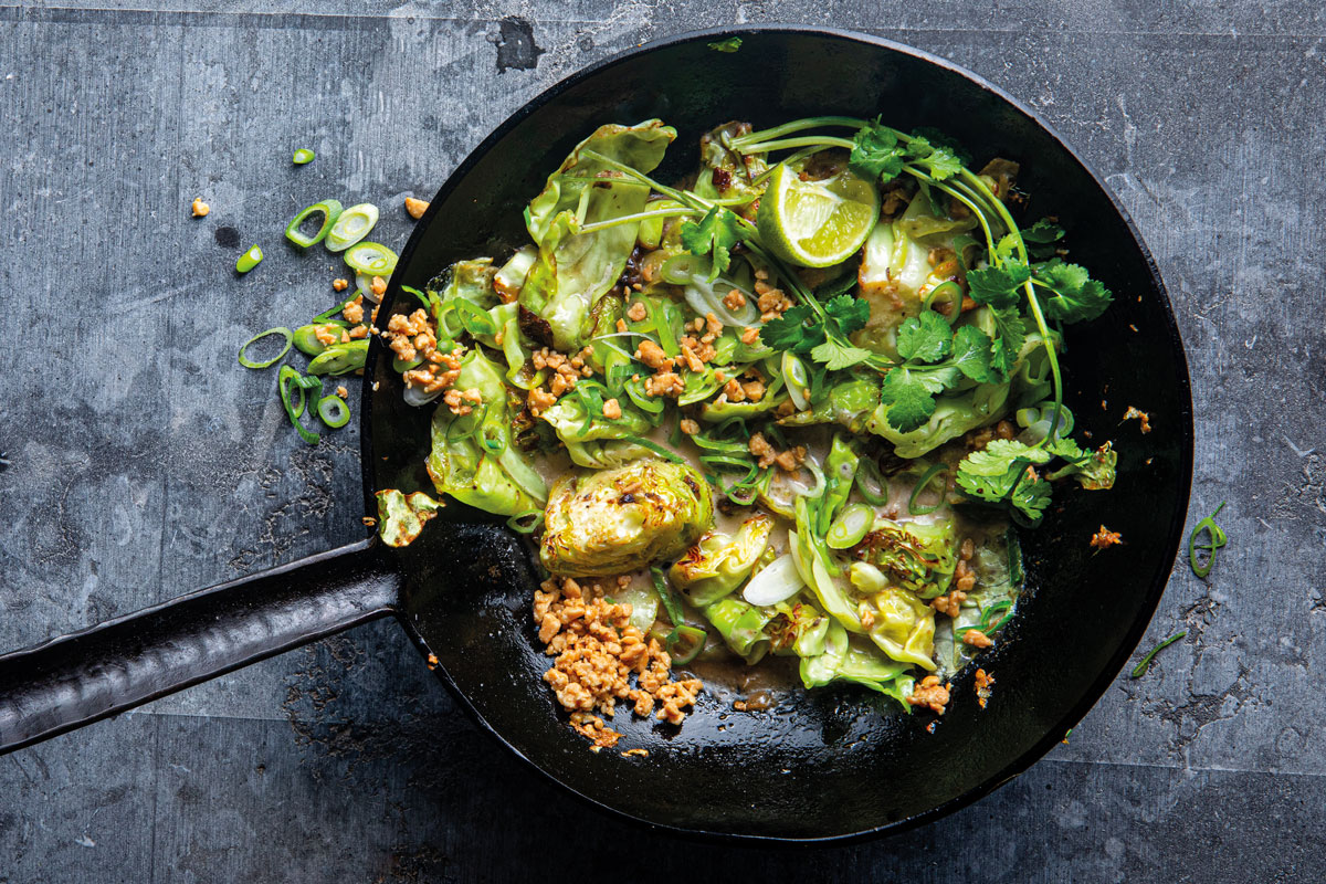 Miso cabbage stir-fry