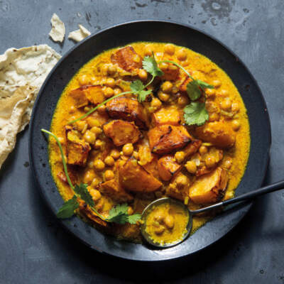 Vegan roast butternut-and-chickpea curry