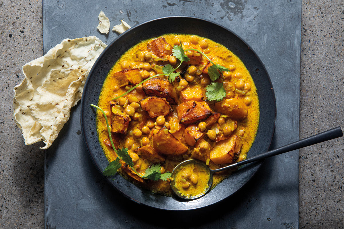 Vegan roast butternut-and-chickpea curry 