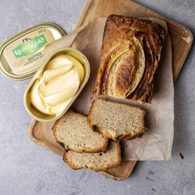 Caramelised brown butter banana bread