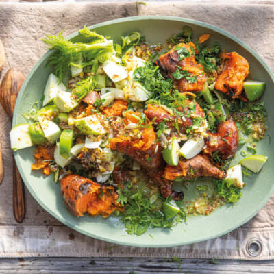 Braaied sweet potato salad