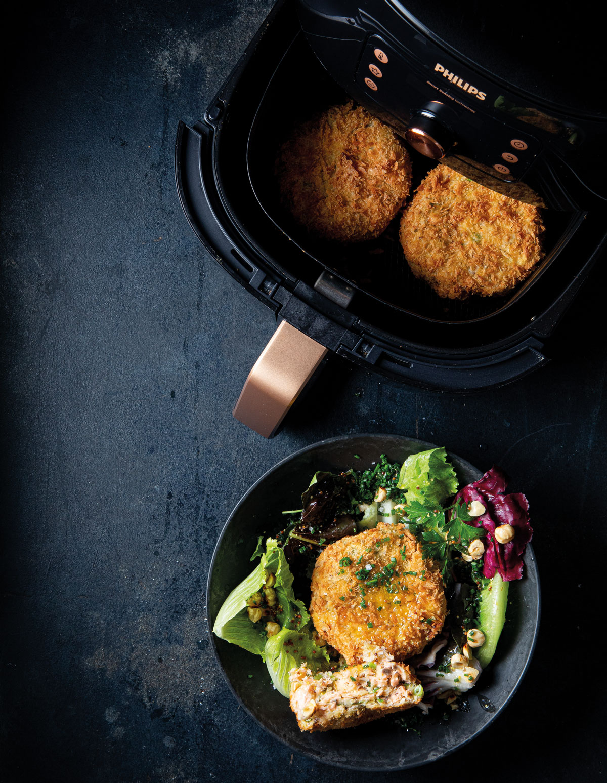 SALMON-AND- CAPER FISH CAKES