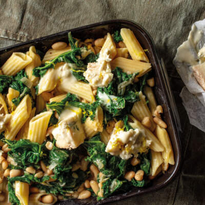 Beans and greens with pasta