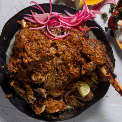 Curried leg of lamb