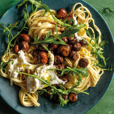 Mushroom-and-rosemary fettuccine