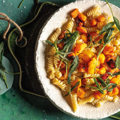 Pumpkin, sage and anchovy fusilli