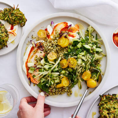 Baby marrow fritter bowl