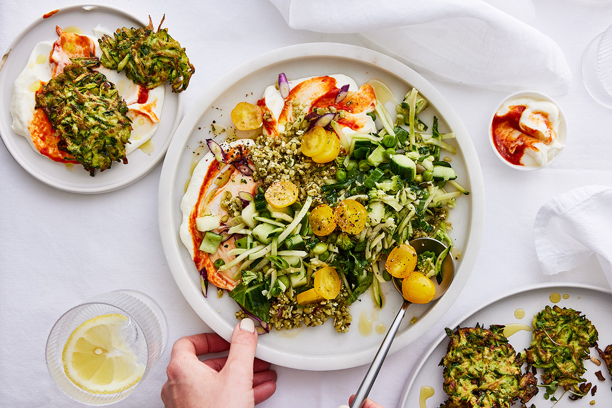 Baby marrow fritter bowl