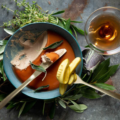 Chicken liver pâté with sherry jelly