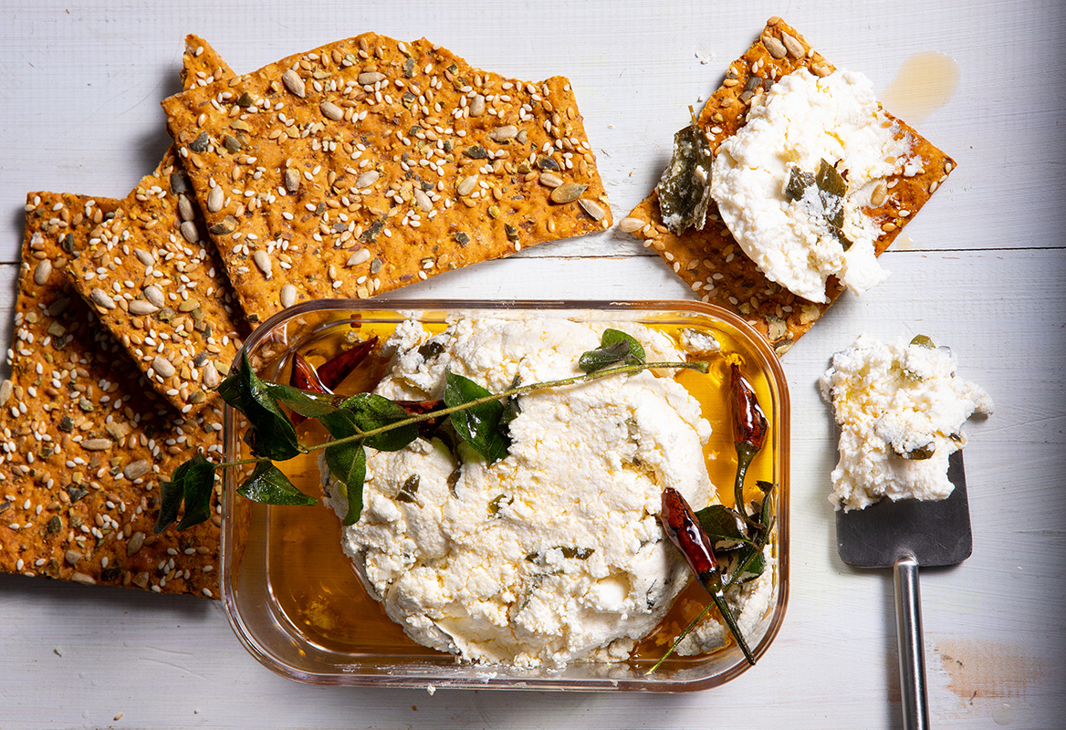 Curry leaf ricotta