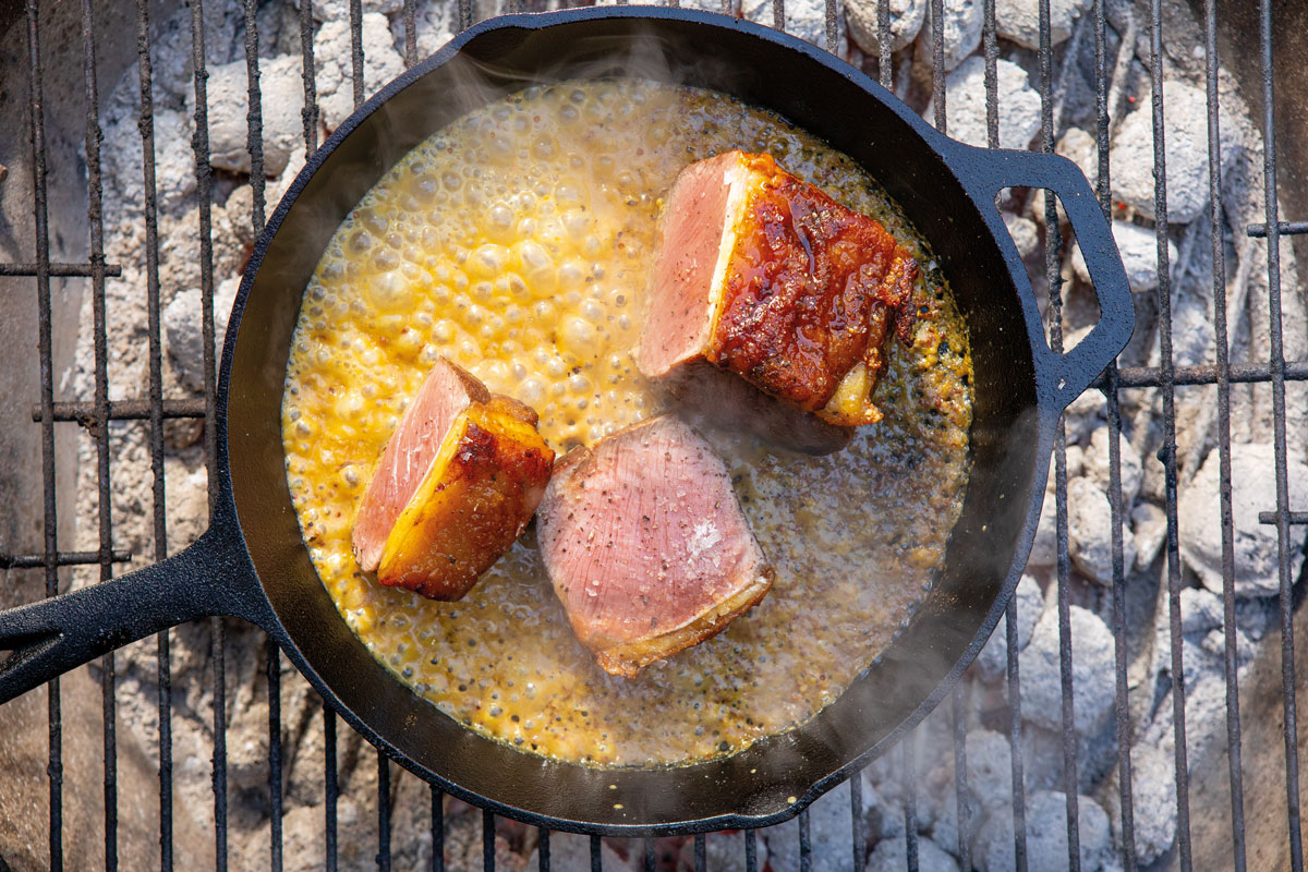 Rump with mustard sauce