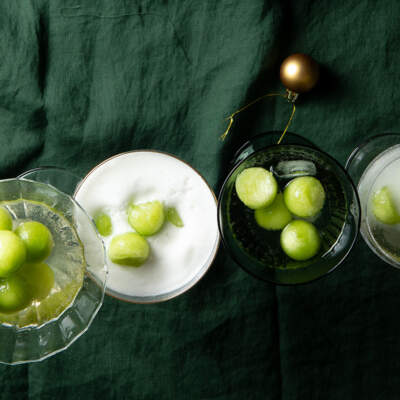 Sparkling melon gin fizz