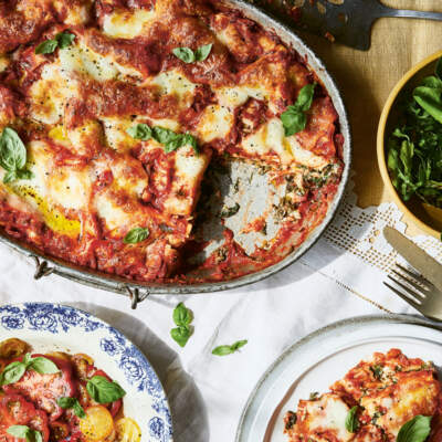 Spinach and ricotta lasagne