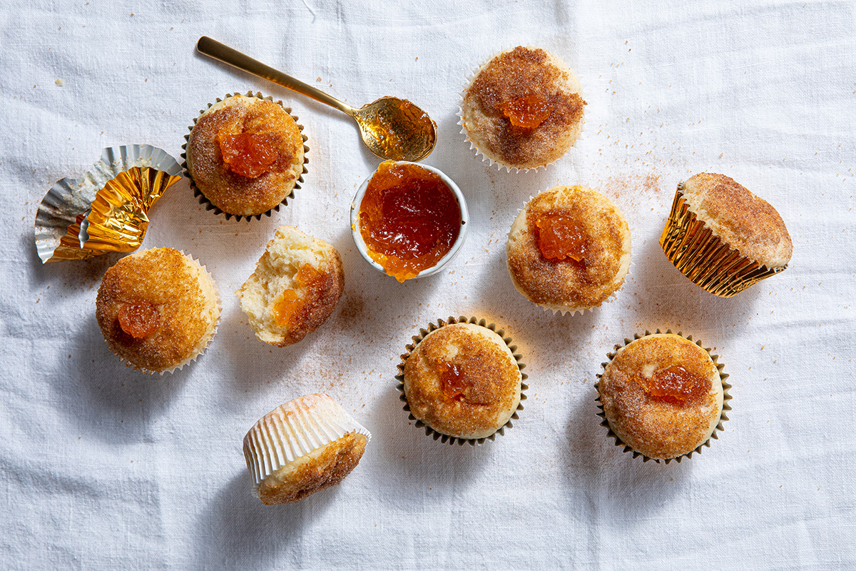 Jam doughnut cupcakes