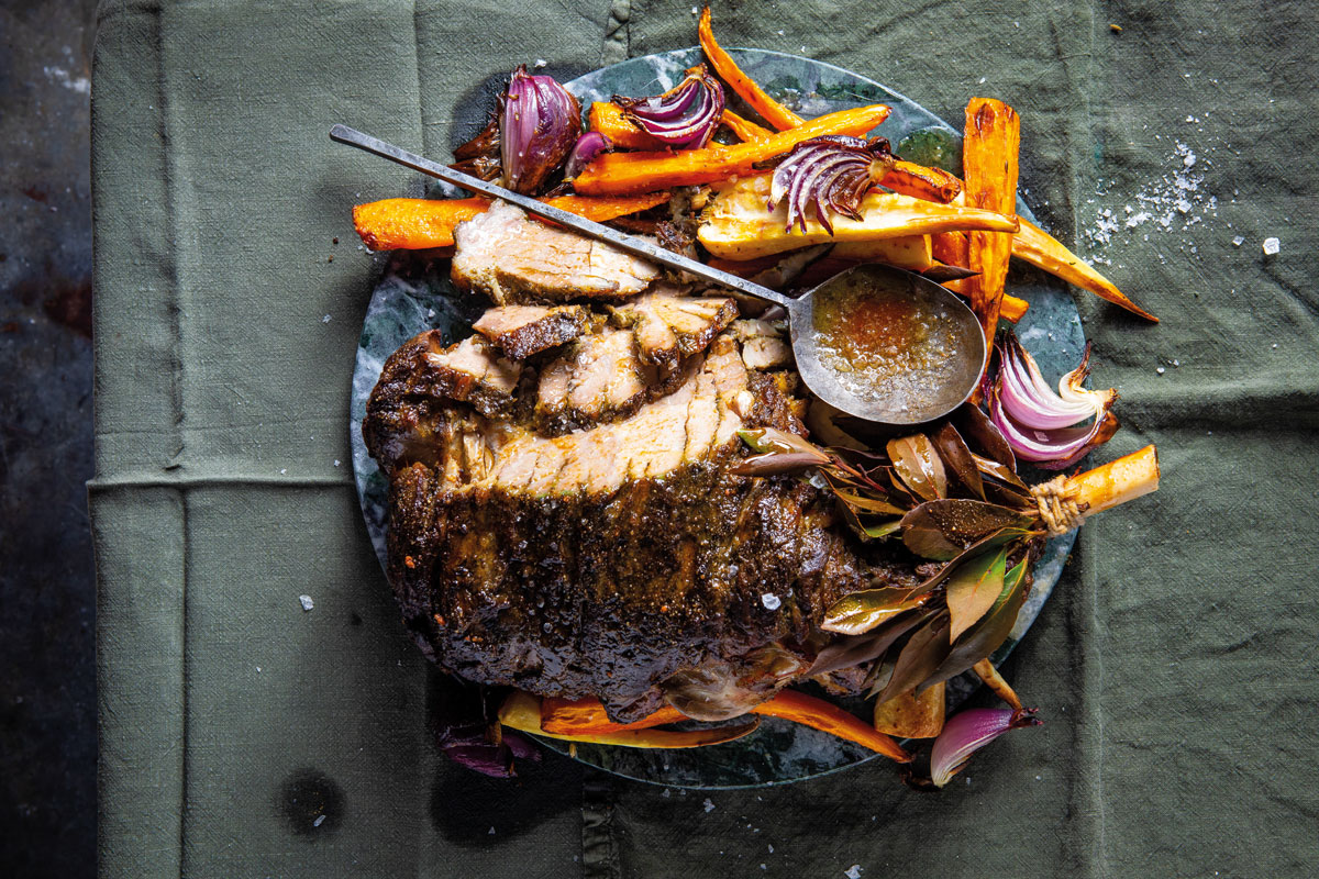 HERB-MARINATED ROAST LAMB