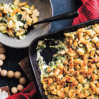 Kale and leek bake