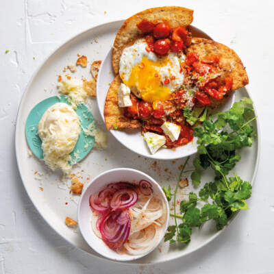 Chilaquiles with whipped feta