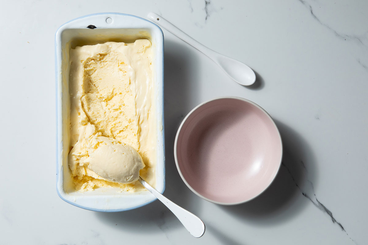 No-churn granadilla ice cream