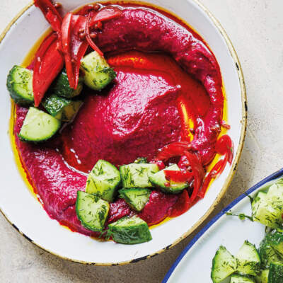 Beetroot-and-avocado dip