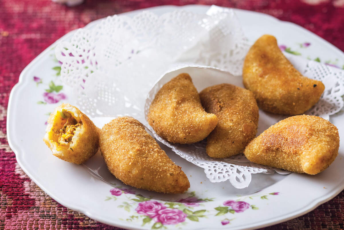 half-moons with chicken and cheese filling